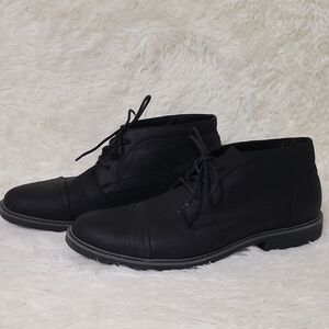 PERRY ELLIS PORTFOLIO David Chukka Boots Black with Matt Finish - Size 11.5
